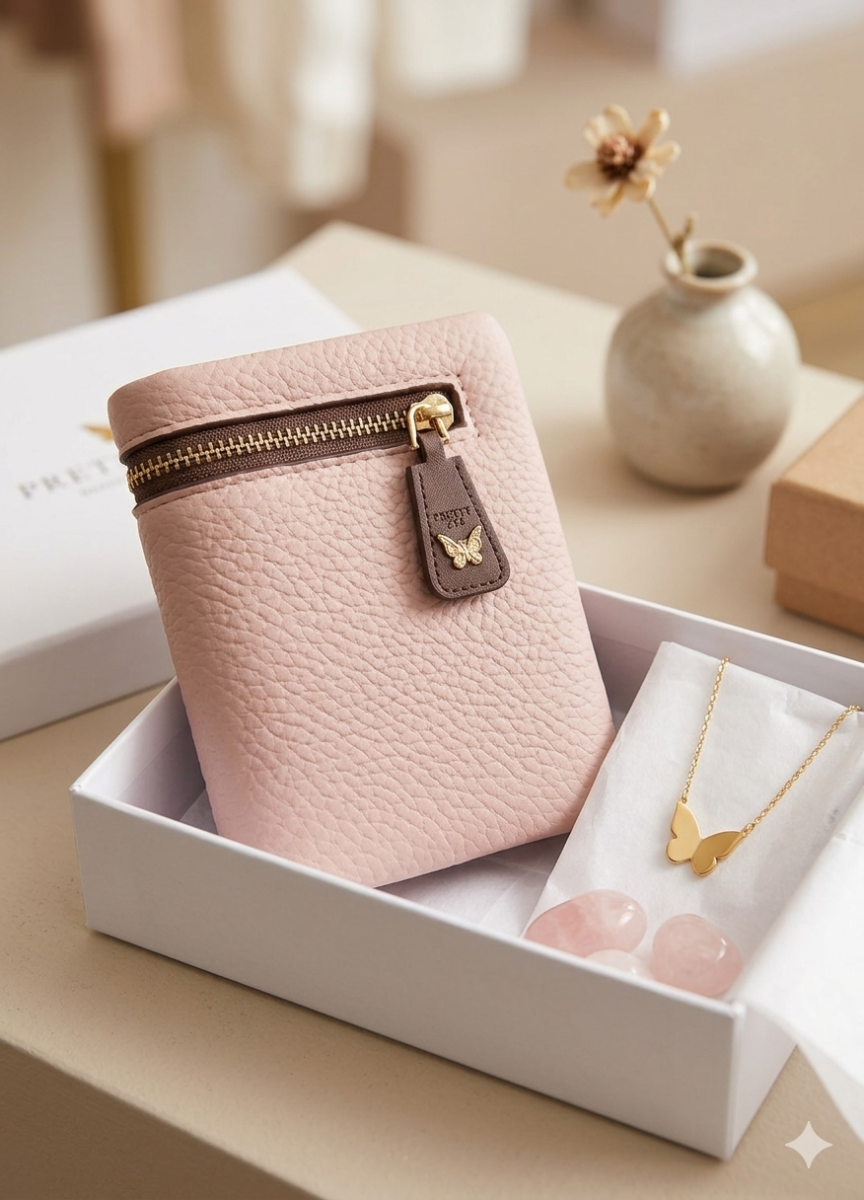 Billetera flexible rosado
